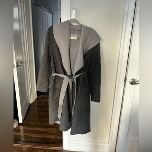 Country Road Wool Blend Two Toned Wrap Coat - Size Medium